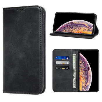 D-Pro Flip Cover Wallet Case etui z klapką magnetyczną portfel iPhone 12 Pro Max (Black) - D-pro
