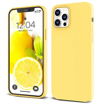 D- Pro Liquid Silicone Case Etui Obudowa Do Iphone 12 Pro Max (Yellow) - D-pro