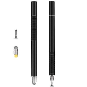 D-Pro Stylus Touch Pen rysik do ekranów dotykowych smartfon tablet 3w1 Stylus + Fiber Tip + Długopis (Czarny) - D-pro