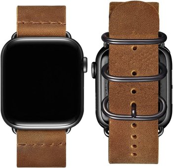D-Pro Vintage Retro Leather Strap skórzany pasek do Apple Watch 1/2/3/4/5/6/7/SE/Ultra 42/44/45/49mm (Light Brown) - D-pro