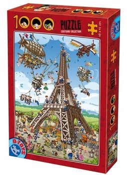 D-Toys, puzzle, Szaleństwo podczas budowy Wieży Eiffla, 1000 el. - D-Toys