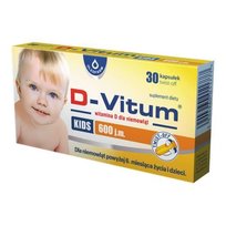 D-Vitum KIDS 600 twist-off, Suplement diety, 30 kapsułek Oleofarm