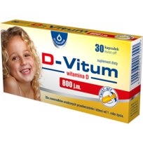 D-Vitum Witamina D 800 j.m., suplement diety, 30 kapsułek twist-off Oleofarm