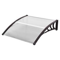 Dach daszek ochronny nad drzwi wejściowe przeciwdeszczowy 120 x 90cm czarny