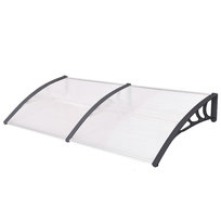 Dach daszek ochronny nad drzwi wejściowe przeciwdeszczowy 240 x 90cm czarny