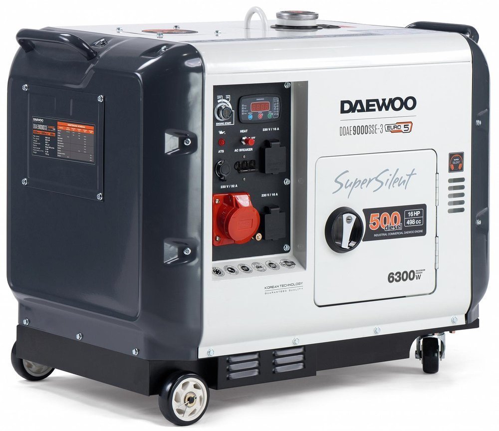 Фото - Електрогенератор Daewoo Ddae 9000Sse-3 Diesel Agregat Generator Prądotwórczy Wersja Wyciszo 