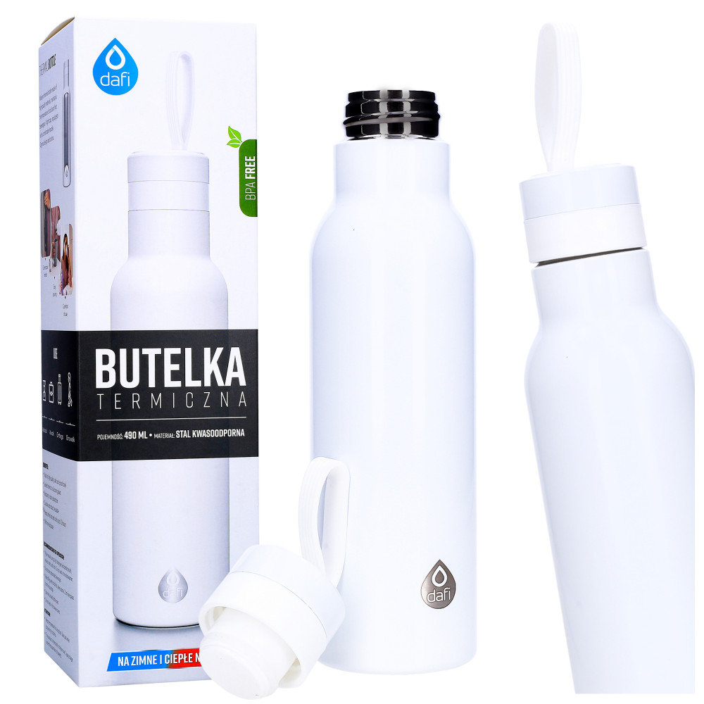 Butelka termiczna Dafi EASY stal nierdzewna 490 ml biała