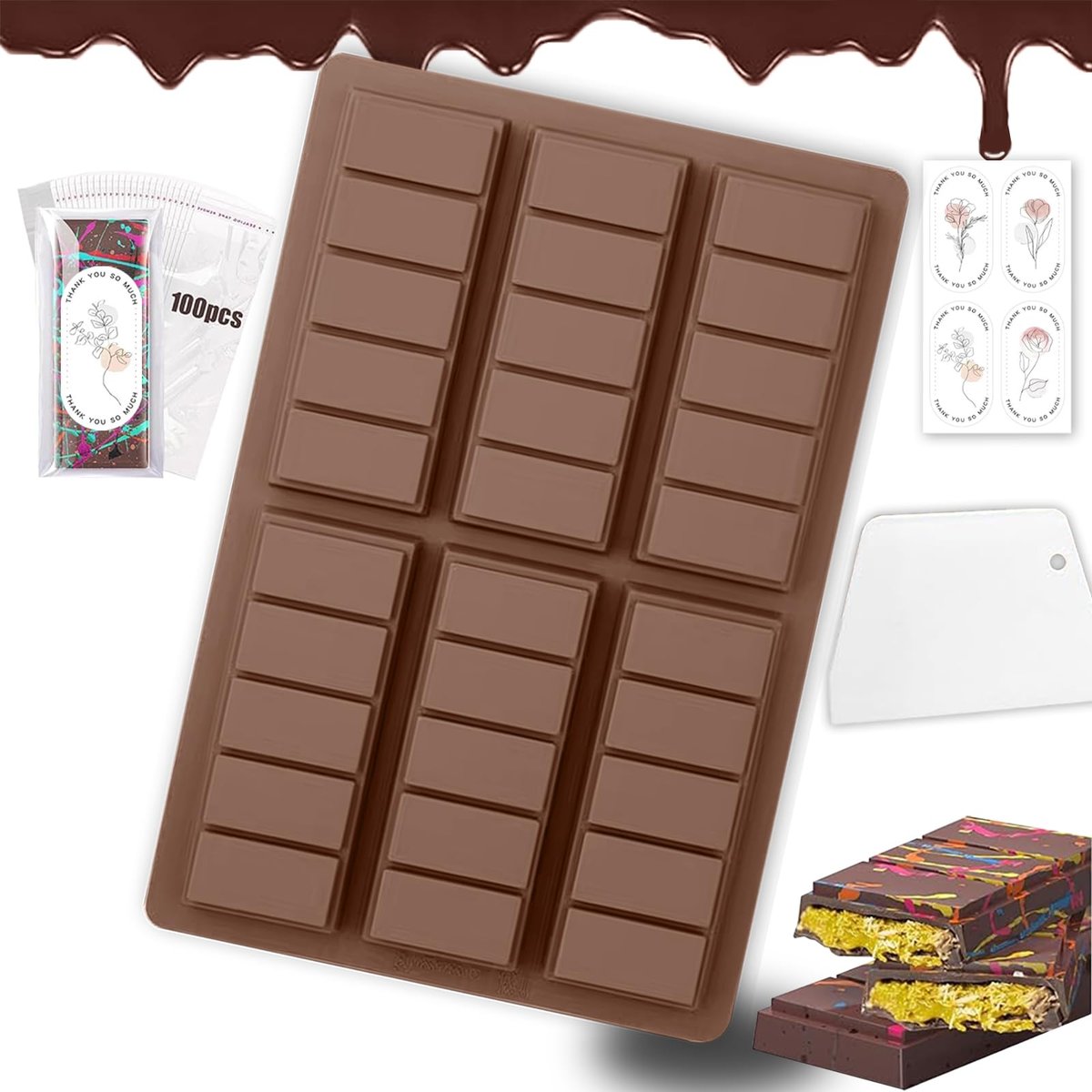 Inny producent DAILIENFUS Silikonowa Foremka do Czekolady Dubajskiej Zestaw z Akcesoriami