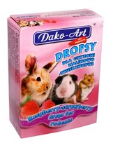 DAKO-ART DROPSY dla gryzoni MALINOWO-TRUSKAWKOWE Kartonik 75g Dako-art