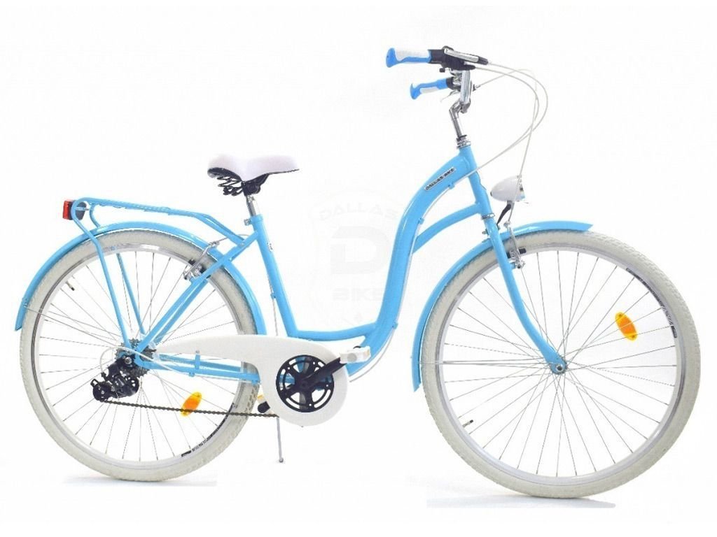 Фото - Велосипед Dallas Rower miejski damski z przerzutkami  BIKE 26 cali niebieski 