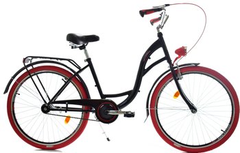 Dallas Bike, Rower miejski, City 26", czarny z czerwonym, damski - DALLAS BIKE