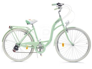Dallas Bike, Rower miejski, City 26", miętowy z białym, damski - DALLAS BIKE