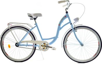 Dallas Bike, Rower miejski, City 26", niebieski z białym, damski - DALLAS BIKE