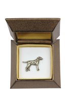 Dalmatyńczyk, Wyżeł dalmatyński - broszka z psem w pudełku prezentowym, elegancki pin, wpinka do klapy marynarki marki Art-Dog