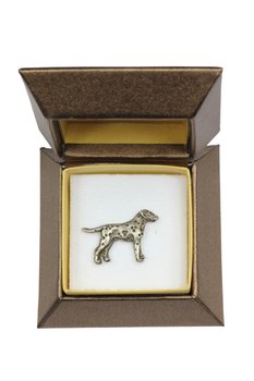 Dalmatyńczyk, Wyżeł dalmatyński - broszka z psem w pudełku prezentowym, elegancki pin, wpinka do klapy marynarki marki Art-Dog - Art-Dog