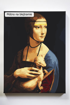 Dama z gronostajem, Leonardo da Vinci, malarz, kobieta, malowanie po numerach, blejtram - Akrylowo