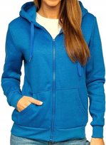 Damska bluza dresowa z kapturem rozpinana ocieplana S niebieska jeans 17 Inna marka