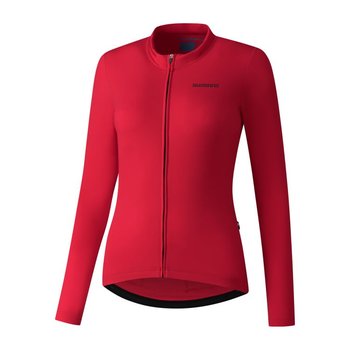Damska Bluza sportowa Rowerowa  Shimano W'S Kaede Thermal Long Sleeve Jersey | Red - Rozmiar L - Shimano