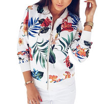 Damska Bluza W Kwiaty Kurtka Bomberka Kolory M 38