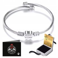 Damska Bransoletka Srebro 925 Serce Charm GRAWER Dla niej Na Prezent