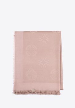 Damska chusta z bambusem tkana w monogram zgaszony róż - WITTCHEN