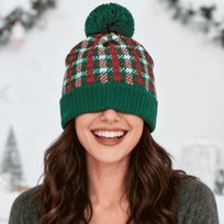 Damska czapka zimowa z pomponem 