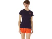 Damska Koszulka Biegowa Asics Women'S Fujitrail Logo Ss Top | Night Shade - Rozmiar M Asics