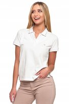 DAMSKA KOSZULKA POLO BAWEŁNIANA T-SHIRT POLÓWKA Z KOŁNIERZYKIEM MORAJ 3XL WHITE
