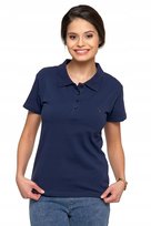 Damska Koszulka Polo Bawełniana T-Shirt Polówka Z Kołnierzykiem Moraj Xl Navy