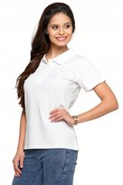 Damska Koszulka Polo Bawełniana T-Shirt Polówka Z Kołnierzykiem Moraj Xxl White