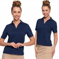 DAMSKA KOSZULKA POLO T-SHIRT POLÓWKA Z KOŁNIERZYKIEM WYGODNA MORAJ M NAVY