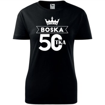 Damska koszulka roz. XL - BOSKA 50 -tka PREZENT URODZINY T-SHIRT - TopKoszulki.pl