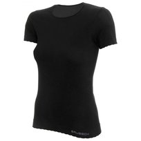 Damska koszulka termoaktywna Brubeck Women's T-Shirt SS Comfort Cotton | Black M BRUBECK