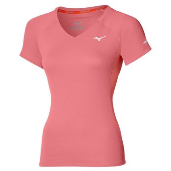 Damska koszulka z krótkim rękawkiem do biegania Mizuno Drylite Tee W | TEA ROSE - Rozmiar M - Mizuno