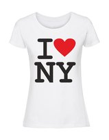 Damska koszulka  z nadrukiem - I LOVE NY biały S Inna marka