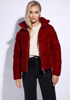 Damska kurtka z weluru pikowana czerwona XS - WITTCHEN