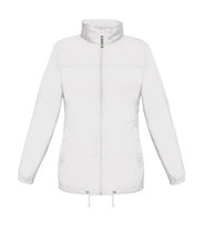 Damska Lekka Kurtka Przeciwdeszczowa Wiatrówka Z Kapturem B&C Sirocco  White Xl B&C