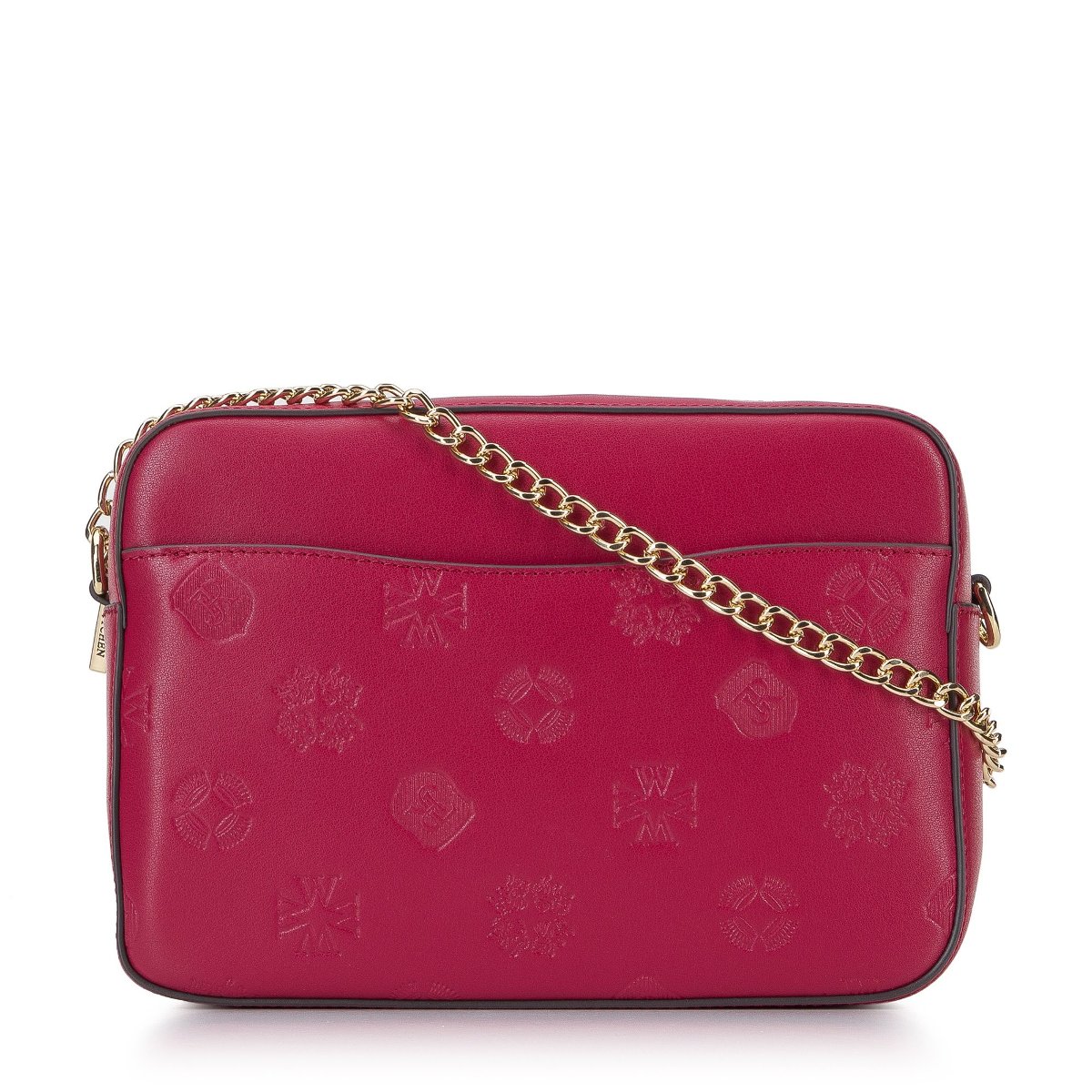 Damska listonoszka ze skóry z monogramem pudełkowa 954E634P