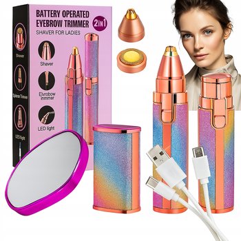 DAMSKI DEPILATOR DO TWARZY BRWI CIAŁA MASZYNKA TRYMER DLA KOBIET DEPILACJA - inna (Inny)