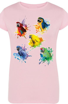 Damski Modny T-shirt Papugi Kolorowe Lato Rozm.L - Inna marka