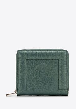 Damski portfel skórzany z ozdobnym brzegiem mały zielony - WITTCHEN