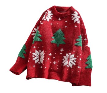 Damski Sweterek Świąteczny Czerwony - Pan i Pani Gadżet