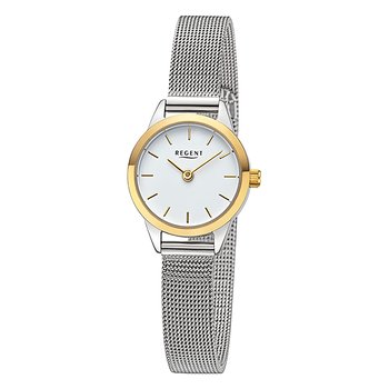 Damski zegarek analogowy Regent z metalową bransoletą w kolorze srebrnym URF1442 - Regent