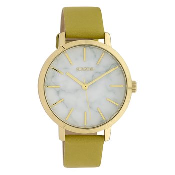 Damski zegarek na rękę Oozoo Timepieces Analog skóra żółty UOC10113 - Oozoo