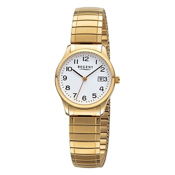 Damski zegarek Regent analogowy na bransolecie ze stali nierdzewnej w kolorze złotym URF1513 - Regent