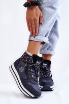 Damskie Botki Ocieplane Lee Cooper LCJ-22-31-1450 Granatowe-38