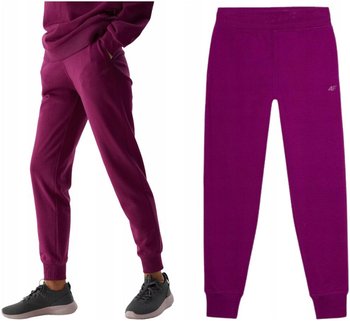 Damskie dresowe spodnie joggery 4F 4FWSS24TTROF606-51S Fioletowy - 4F