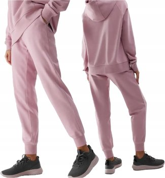 Damskie dresowe spodnie joggery 4F 4FWSS24TTROF606-56S Różowy - 4F