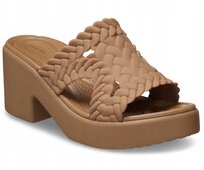 Damskie Klapki Koturn Crocs Brooklyn Woven Heel 209979 Slide 37-38 Crocs