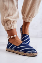 Damskie Klasyczne Espadryle Big Star JJ274960 Granatowe-38 Big Star